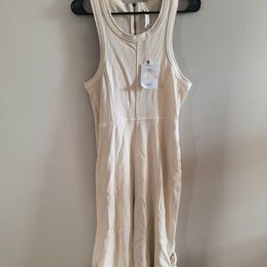 Anthropologie Cream Jumpsuit